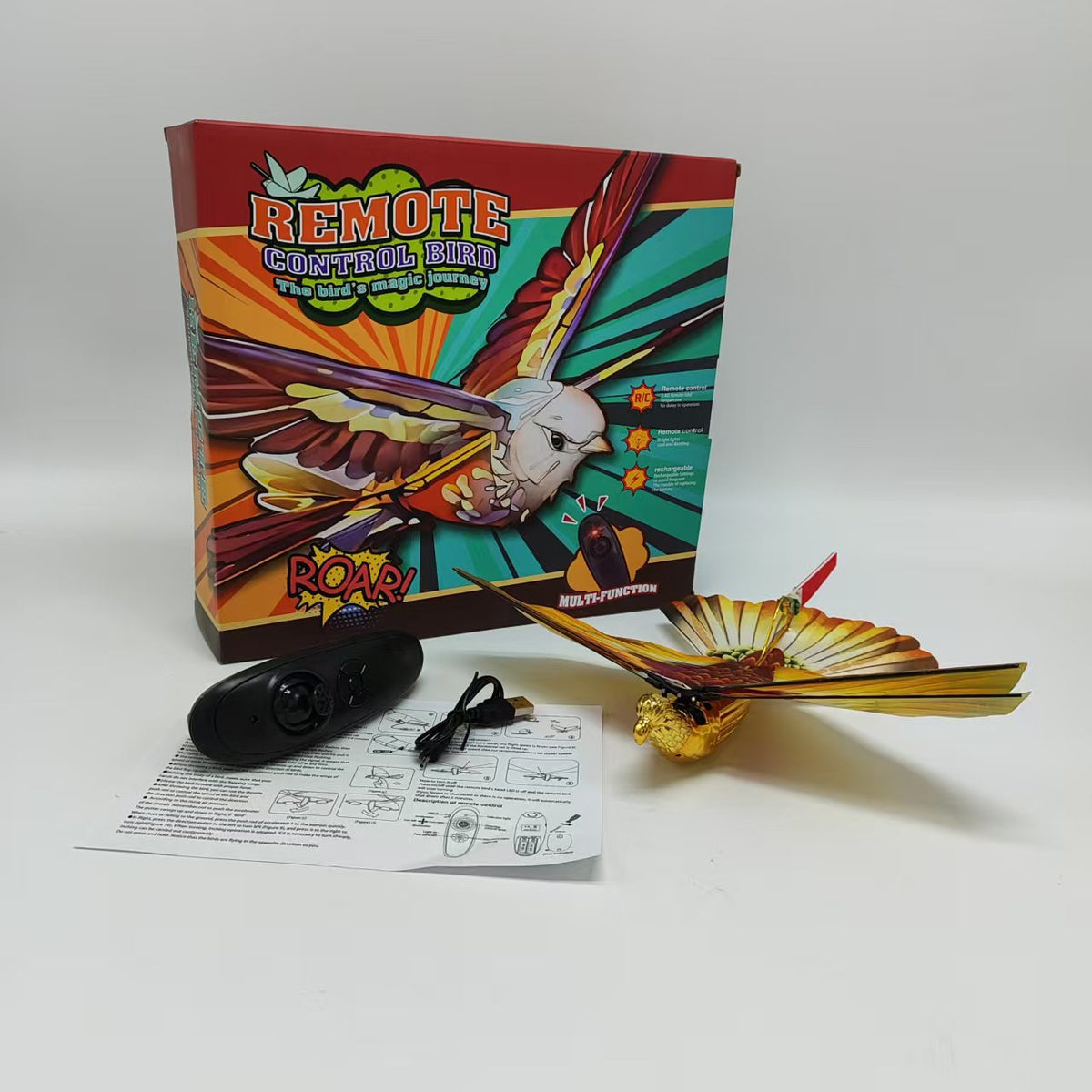 Cross-border explosions remote control electric bird flying space bird toy simulation flapping bird charging children wholesale