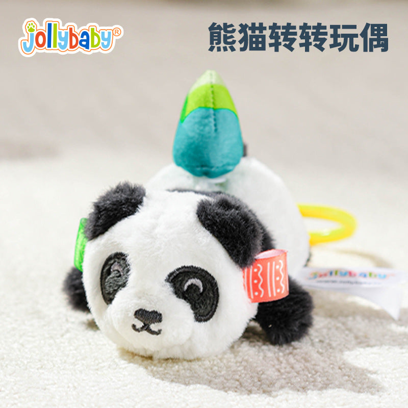 jollybaby Panda Turn Doll Tail Turn Lala Le Lathe Pendant Plush Baby Toy