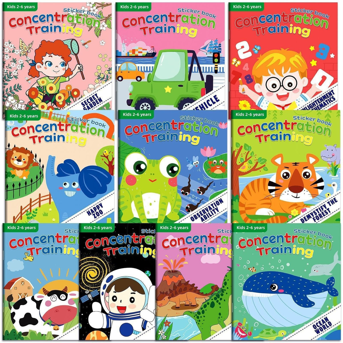 20 Volumes of Amazon Cross-Border New Product Sticker Books for Potential Development, Children's Enlightenment, Early Education Books for Babies, Cute