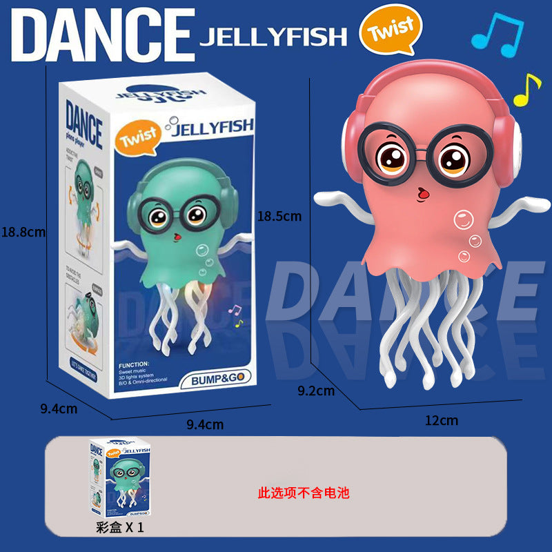 Cross-Border Popular Electric Dancing Jellyfish Octopus Automatic Sensor Obstacle Avoidance Octopus Children's Light-Up Toy