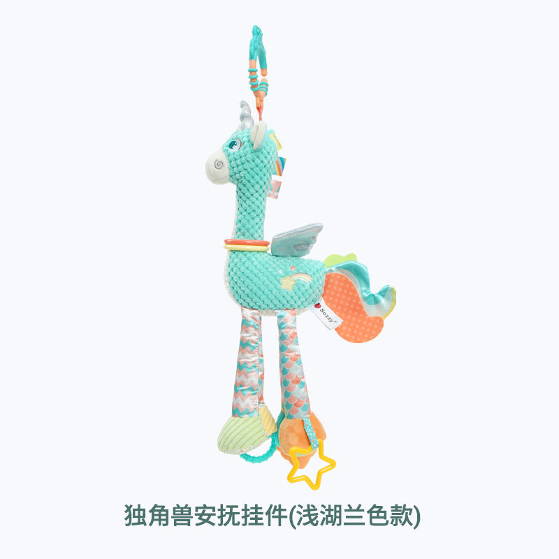 Sozy unicorn plush soothing baby toy 0-1 year old baby car hanging bed hanging stroller pendant toy