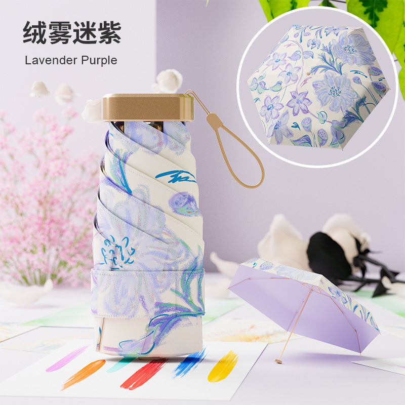 32-Bone Foldableing Sunny and Rainy Umbrella for Women, Sunny and Rainy Dual-Use Sun Protection and Anti-Uv Sun Umbrella, Enlarged, Reinforced and Thickeneded Sunshade