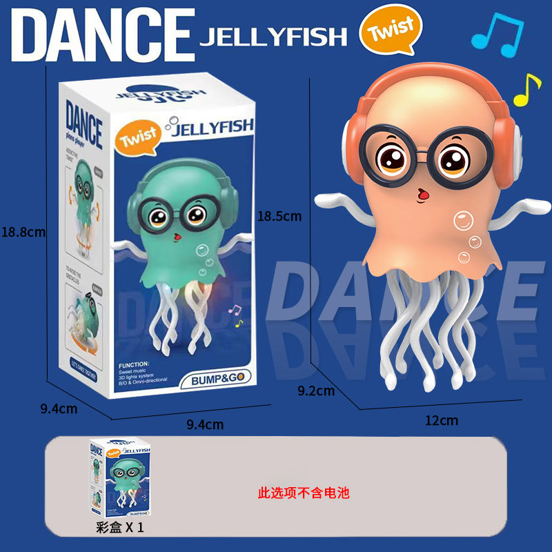 Cross-Border Popular Electric Dancing Jellyfish Octopus Automatic Sensor Obstacle Avoidance Octopus Children's Light-Up Toy