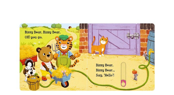 Bizzy Bear Busy Little Bear Picture Book Early Education Sing Along with Me Push-Pull Book Little Bear Is Very Busy