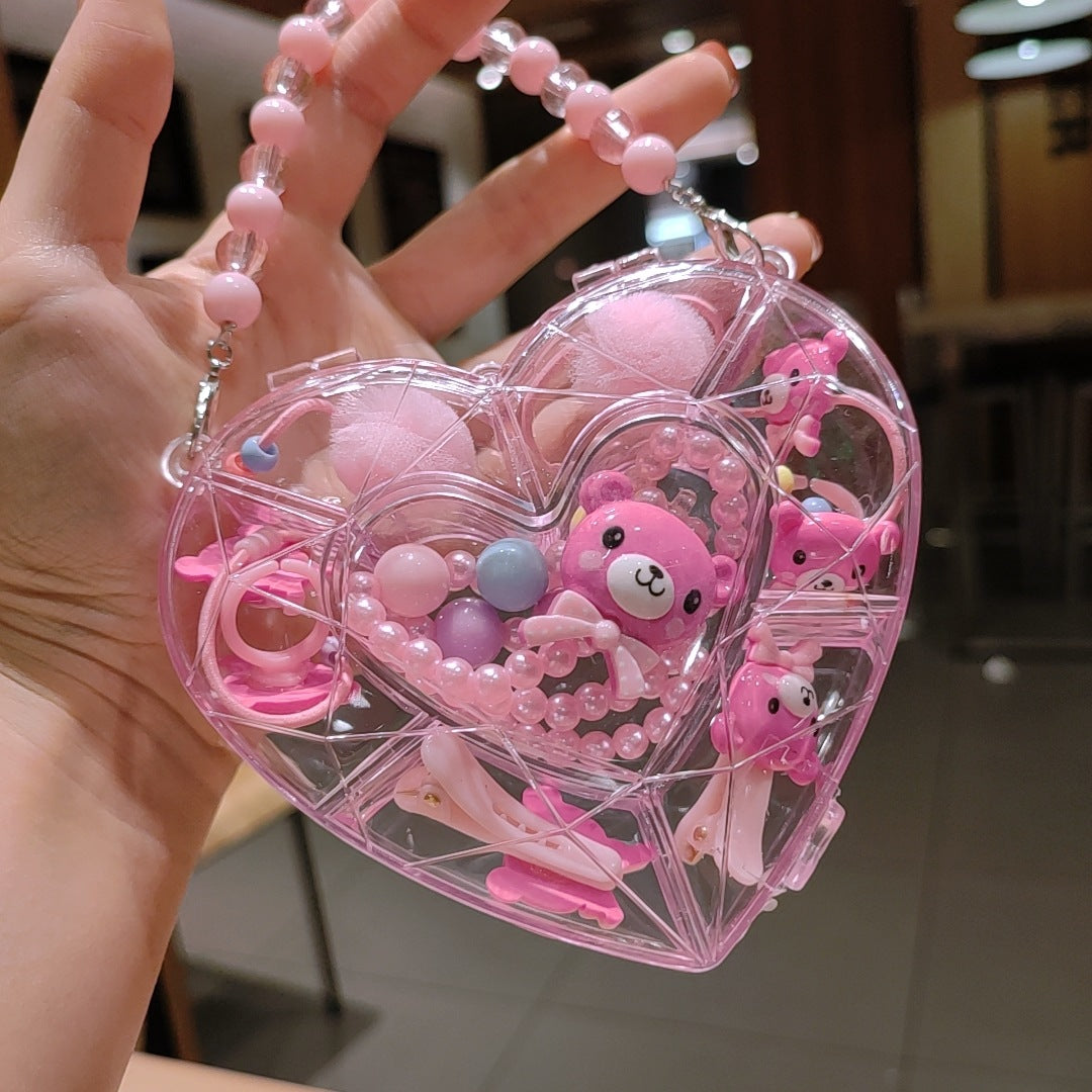 Children's jewelry baby cartoon cute fruit pendant bracelet suit birthday gift box in stock wholesale