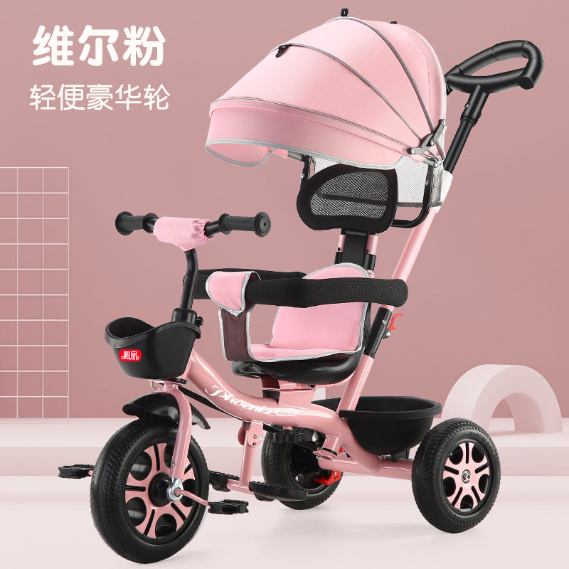 Phoenix Baby Three-wheel Bicycle Foldableable Stroller Baby Can Lie down and Sit 1-3-6 Years Old Bicycle