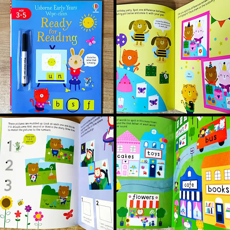 Erasable and reusable English learning workbook