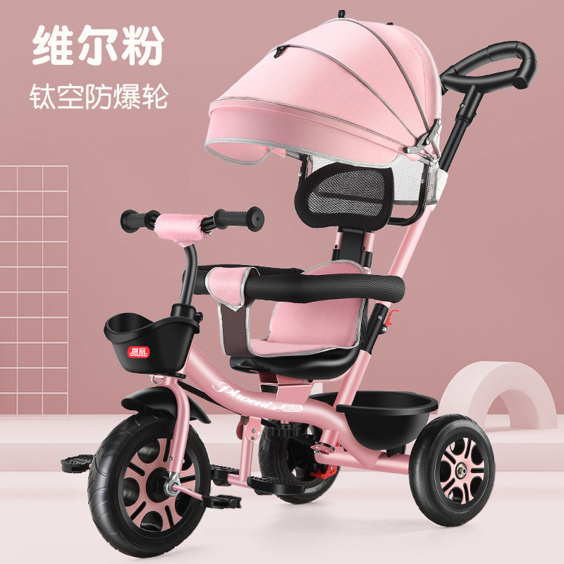 Phoenix Baby Three-wheel Bicycle Foldableable Stroller Baby Can Lie down and Sit 1-3-6 Years Old Bicycle