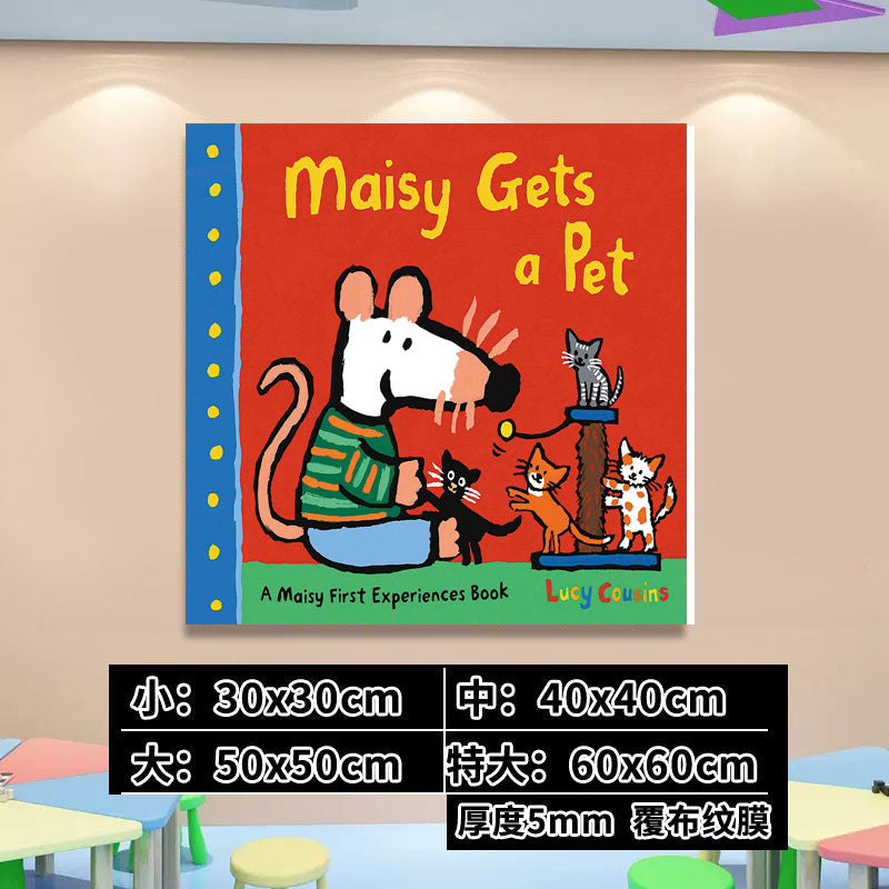 English Classroom Picture Book Library Decoration Kindergarten Corridor Staircase Wall Decoration Hanging Paintings Reading Area Cultural Wall Stickers