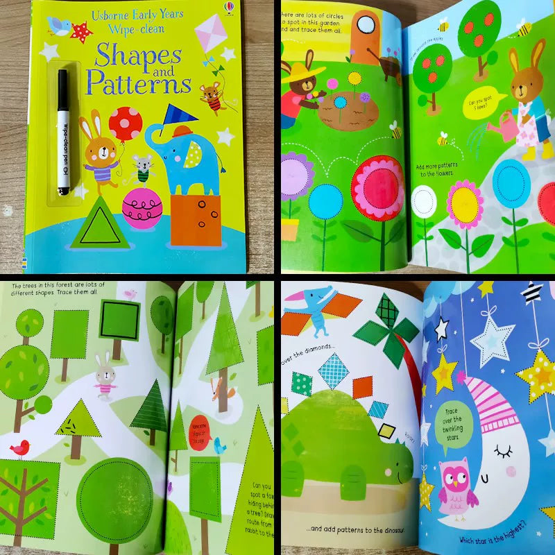Erasable and reusable English learning workbook