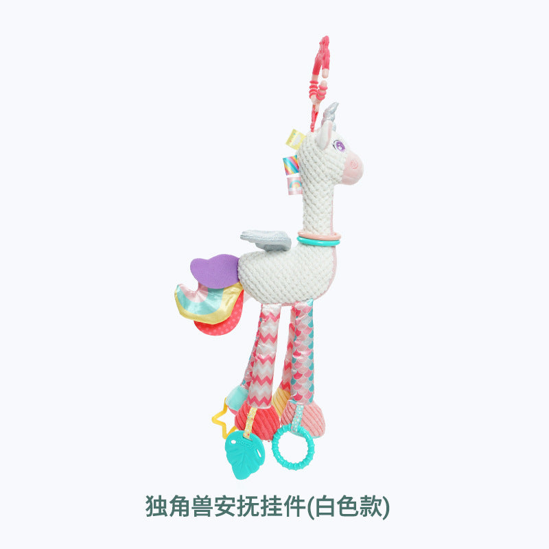 Sozy unicorn plush soothing baby toy 0-1 year old baby car hanging bed hanging stroller pendant toy