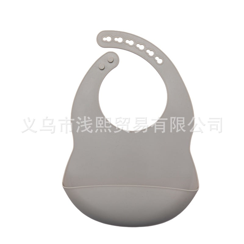 Nordic style waterproof silicone mouthpiece baby silicone bib baby feeding bag children bib mouthpiece wholesale