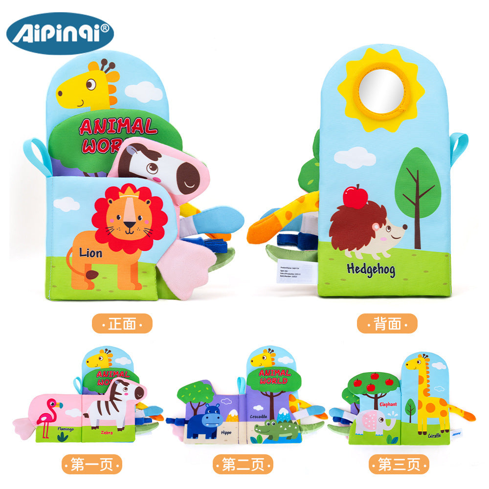 Cross-Border New Model of Baby Books That Cannot Be Torn Apart, 3D Tail Books for Ages 0-3, Chewable Early Education Books, Baby Early Education Toys