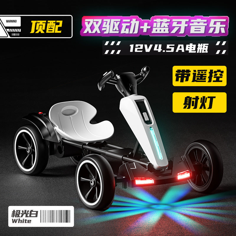 Children's Electric Car, Go-Kart, Four-Wheel Toy, Portable, Foldable, Installation-Free for Men, Women and Children