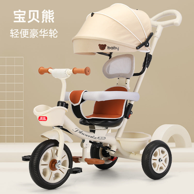 Phoenix Baby Three-wheel Bicycle Foldableable Stroller Baby Can Lie down and Sit 1-3-6 Years Old Bicycle