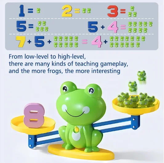 Montessori Frog Scale Balance Toy – Fun Math & Number Learning for Kids