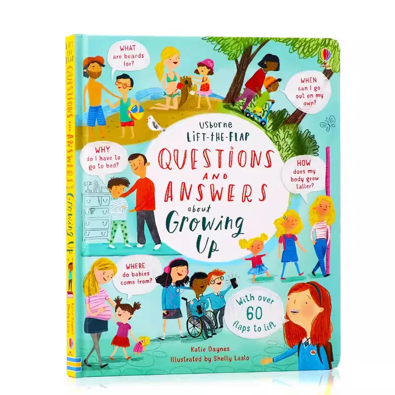 Questions & Answers About Growing Up English 3D Picture Book Kids Children Early Education Enlightenment Books