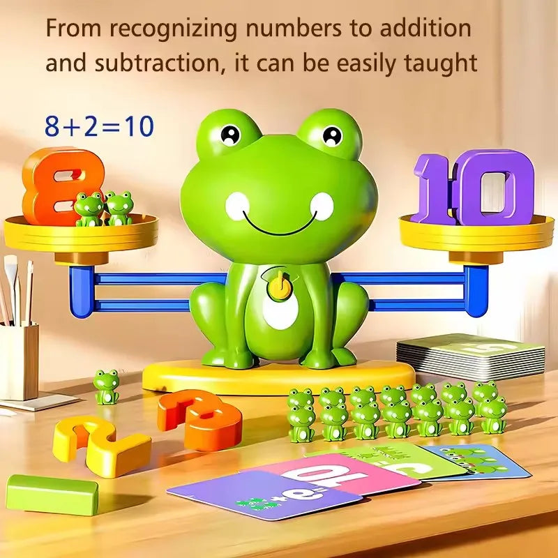 Montessori Frog Scale Balance Toy – Fun Math & Number Learning for Kids