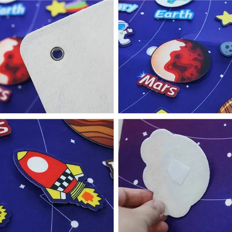 Zoom Animal Felt Story Board Montessori Early Learning Toy Themed Storytelling Flannel Toys Interactive Game Wall Hanging Gifts