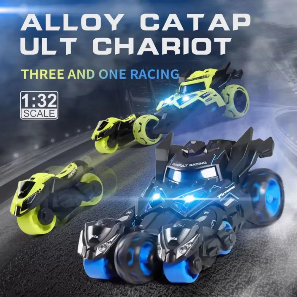 1:32 Motorcycle Ejector Car Model Diecast Model Alloy Kids Pull Back Car Toys Sound Light Inertia Simulation Motorcycle Toy