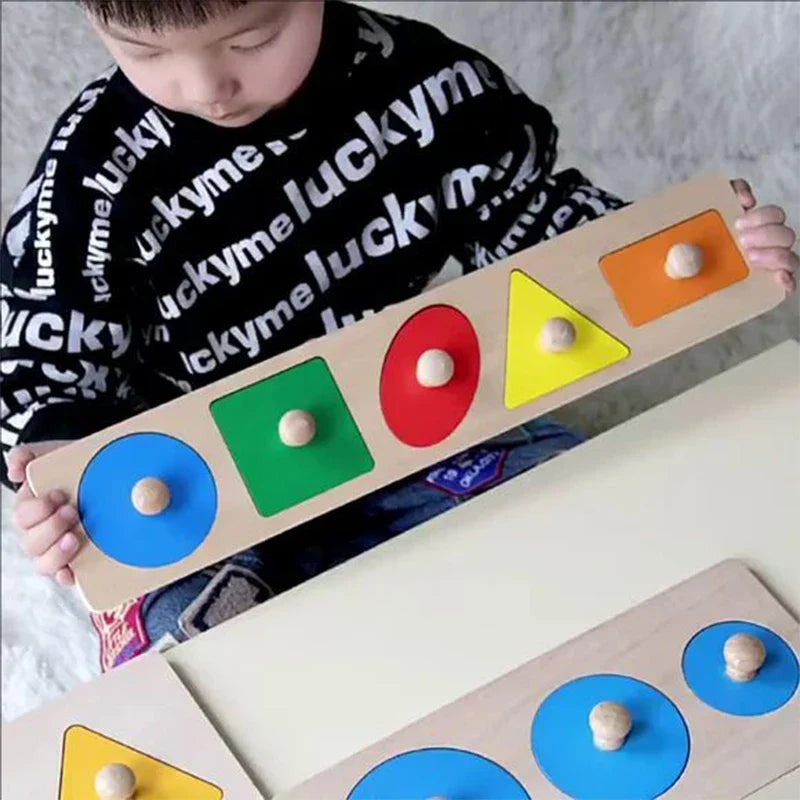 Wooden Puzzle Montessori Toy for Baby 2 6Y Kid Geometric Shape Color Sorter Puzzle Matching Game Children Early Educational Toys